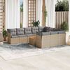 vidaXL Garden Sofa Set Beige, Light Grey
