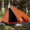 vidaXL Camping Tent 2-Person Gray and Orange Waterproof
