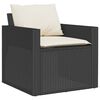 vidaXL Garden Sofa Set Black