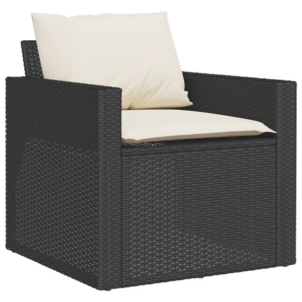 vidaXL Garden Sofa Set Black