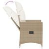vidaXL Reclining Garden Chair Set of 2 Beige