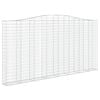 vidaXL Arched Gabion Basket 157.5x11.8x200/220" Galvanised Iron