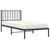vidaXL Bed Frame Black Powder-coated steel Twin Bed Frame Rectangular