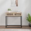 vidaXL Console Table White Engineered Wood 31.5 x 11.8 x 29.5 in