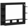vidaXL TV Cabinet Black oak 59.84 x 8.66 x 44.49 in Engineered wood