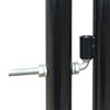 vidaXL Black Single Door Fence Gate 118.1x59.1"