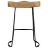 vidaXL Bar Chair Set of 2 Brown and black