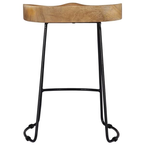 vidaXL Bar Chair Set of 2 Brown and black
