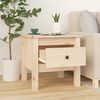 vidaXL Side Table Set of 2 Pine wood color Solid pine wood Small