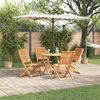 vidaXL Garden Dining Set Folding 5 pcs Brown solid acacia wood