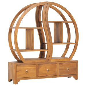 vidaXL Cabinet With Yin Yang Shelf Teak Solid teak wood and plywood Medium