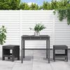 vidaXL Garden Bistro Set Grey Solid Pine Wood Compact Minimalistic