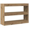 vidaXL Bookcase Artisan oak 39.37 x 11.81 x 28.35 in Engineered Wood