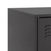 vidaXL TV Cabinet Black Cold-rolled steel 26.4 x 15.4 x 17.3 in Storage