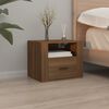 vidaXL Wall-mounted Bedside Cabinet Brown Oak Engineered Wood Medium