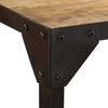 vidaXL Dining Table Brown, Black Solid mango wood, Powder-coated iron