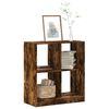 vidaXL Bookcase Smoked Oak Engineered Wood Medium Bookcase Rectangular