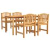 vidaXL Garden Dining Set Teak Solid teak wood Standard Stackable