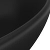 vidaXL Luxury Basin Oval-shaped Matt Black 15.7x13.0" Ceramic