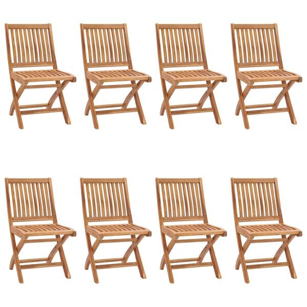 vidaXL Garden Chair Set of 8 Cream white
