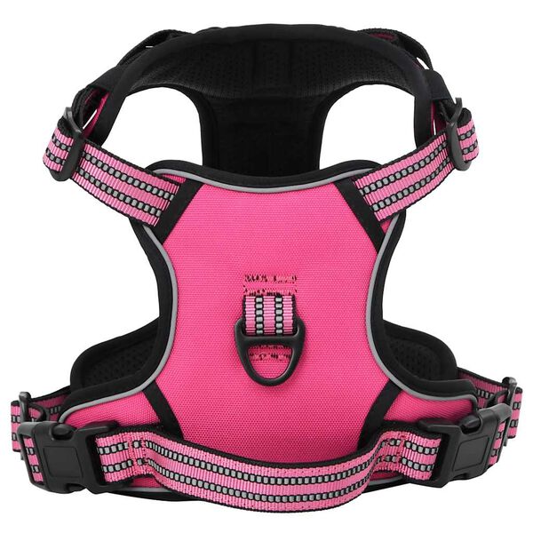 vidaXL Dog Harness Pink Polyester M Adjustable Dog Harness