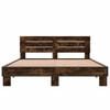 vidaXL Bed Frame Smoked Oak Engineered Wood King Durable Bed Frame