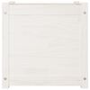 vidaXL Garden Planter White Solid Pinewood 19.7 in x 19.7 in x 19.7 in