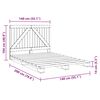 vidaXL Bed Frame Natural Pine Solid Pine wood Full Durable Bed Frame
