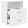 vidaXL Bed Cabinet White Sturdy Engineered Wood Medium