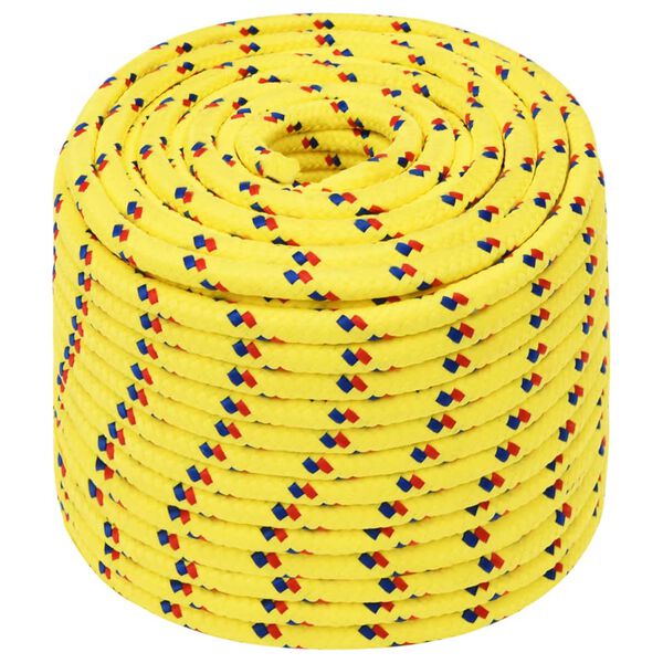 vidaXL Boat Rope Yellow 0.55 " 328.1 ' Polypropylene