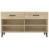 vidaXL Shoe Cabinet Sonoma Oak 40.2x13.8x21.7" Engineered Wood