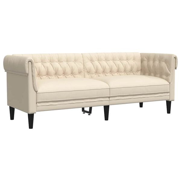 vidaXL Chesterfield Sofa Linen