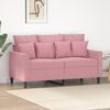 vidaXL 2-seater Sofa Pink Velvet 47.2 in between armrests Durable