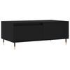 vidaXL Coffee Table Black Engineered wood, metal 35.4 x 19.7 x 14.4 in