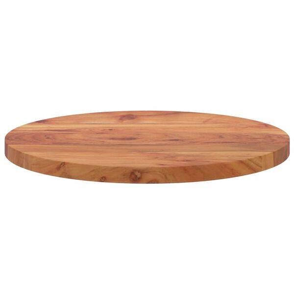 vidaXL Table Top Natural Wood Solid acacia wood 15.7 in Diameter Durable