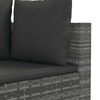 vidaXL Patio Sofa Set Set of 8 Grey PE rattan Large