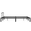 vidaXL Bed Frame Black Metal Double Bed Durable Bed Frame