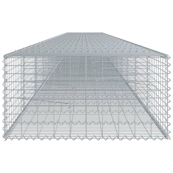 vidaXL Gabion Basket Silver Galvanized iron Large Durable