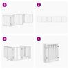 vidaXL Dog Gate with Door Foldable 6 Panels White 118.1 " Poplar Wood