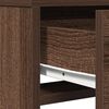 vidaXL Dressing Table with Drawer Brown Oak 19.69 x 16.14 x 55.12 in