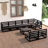 vidaXL Garden Lounge Set Black Solid Pinewood Medium Modular