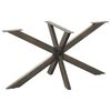 vidaXL Dining Table Leg Spider Shape Natural Steel 59.1 x 30.7 x (28.3-28.7) " Steel