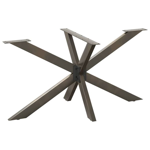 vidaXL Dining Table Leg Spider Shape Natural Steel 59.1 x 30.7 x (28.3-28.7) " Steel