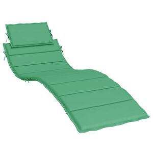 vidaXL Sun Lounger Cushion Green Oxford fabric 73.2 x 22.8 in
