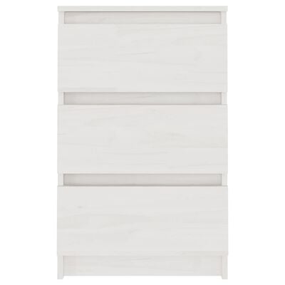 vidaXL Bedside Cabinets 2 pcs White 15.7"x11.6"x25.2" Solid Wood Pine