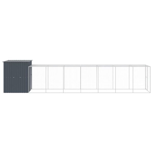vidaXL Chicken Cage Anthracite Galvanized Steel Large Durable