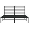 vidaXL Bed Frame Black Powder-Coated Steel Small Double Bed Frame