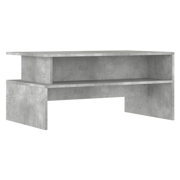 vidaXL Coffee Table Concrete Grey Engineered wood 35.4x21.7x16.7 in