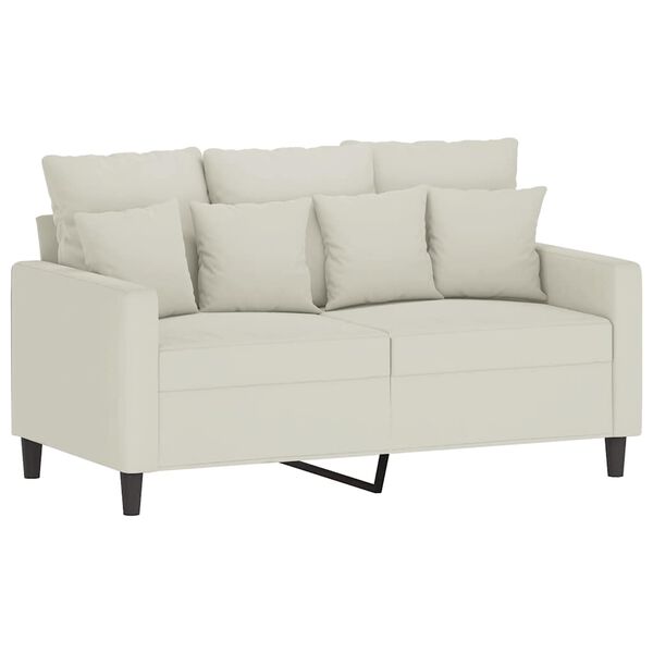 vidaXL Sofa Set Cream Velvet (100% polyester), metal, textilene, plywood