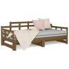 vidaXL Day Bed Honey brown Solid pine wood 2x